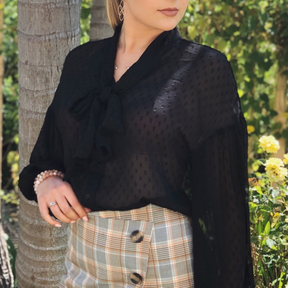 Black Polka dot Blouse